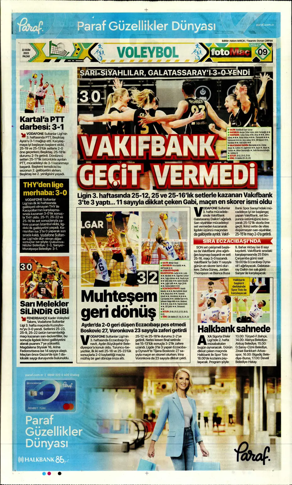 "Derbilerin Aslanı" | Sporun manşetleri (22 Ekim 2023) - 20