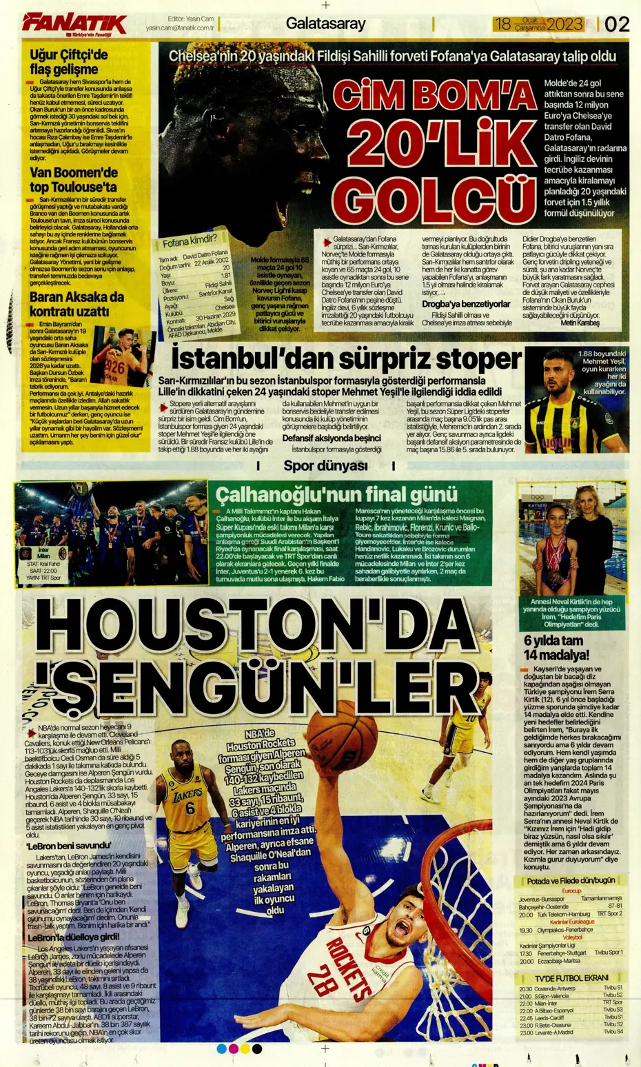 Sporun Manşetleri (18 Ocak 2023) - 5