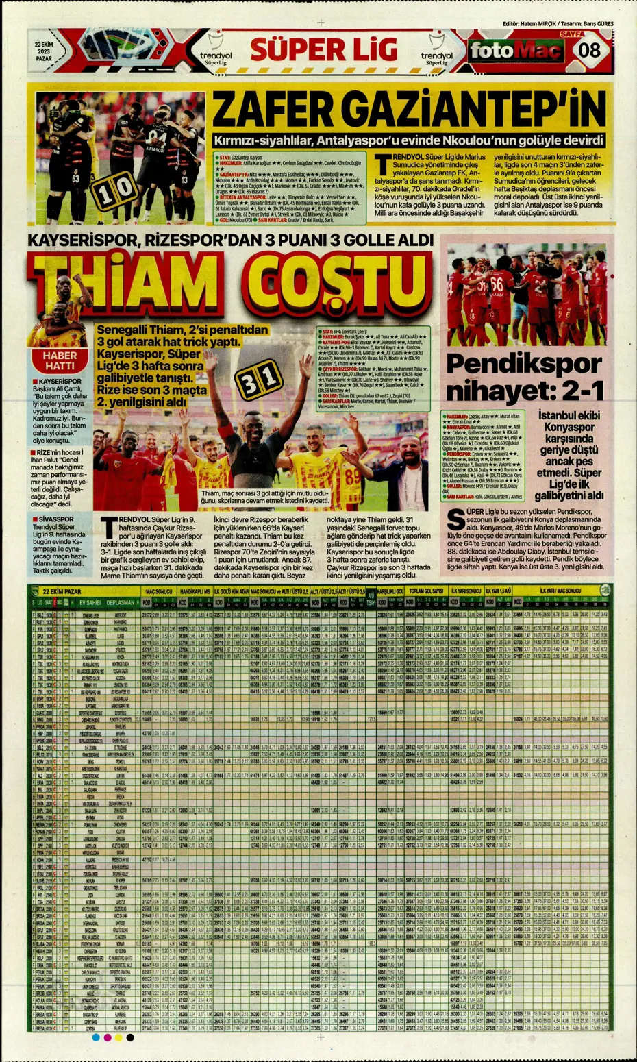 "Derbilerin Aslanı" | Sporun manşetleri (22 Ekim 2023) - 19