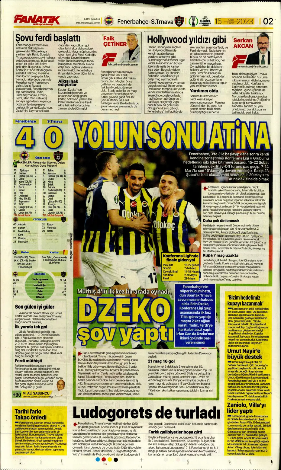 "Aslan'dan Jorginho bombası" | Sporun manşetleri (15 Aralık 2023) - 6