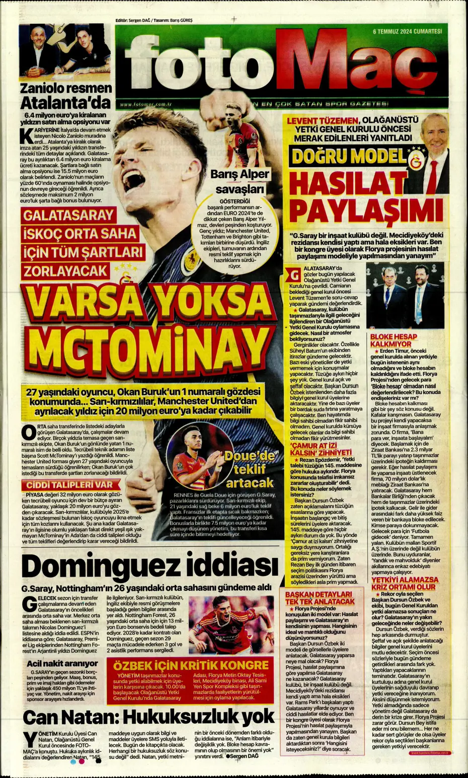 "Avrupalı selam dur! Türkler geliyor" | Sporun manşetleri (6 Temmuz 2024) - 16