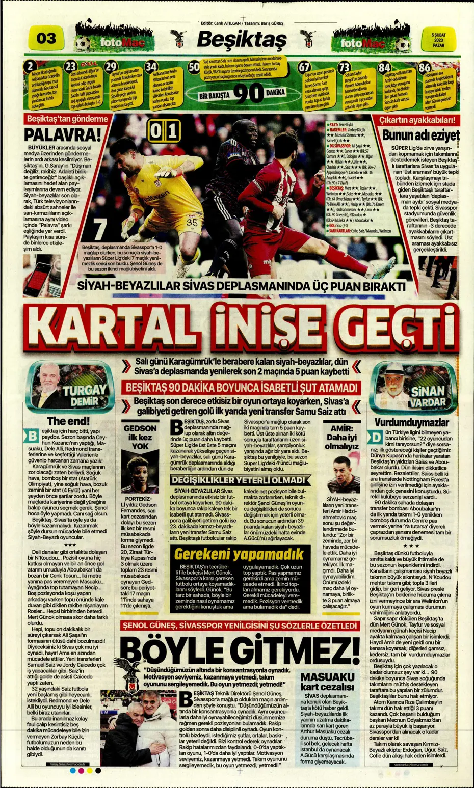 Sporun Manşetleri (5 Şubat 2023) - 15