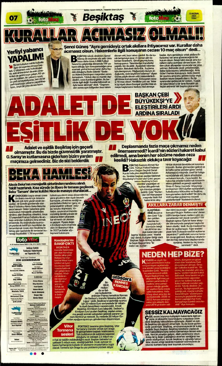 "Cüneyt Çakır ve Abdullah Avcı geliyor" | Sporun manşetleri (23 Haziran 2023) - 10