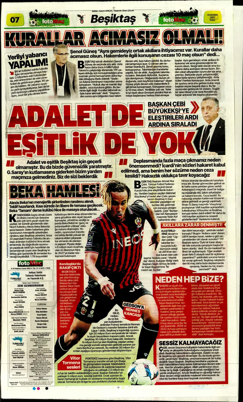 "Cüneyt Çakır ve Abdullah Avcı geliyor" | Sporun manşetleri (23 Haziran 2023) - 14 "Cüneyt Çakır ve Abdullah Avcı geliyor" | Sporun manşetleri (23 Haziran 2023) - 14
