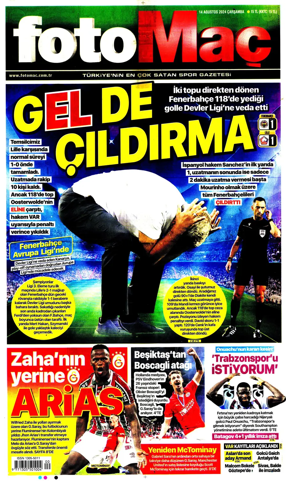 "Yüzde bin şanssızlık" | Sporun manşetleri - 10