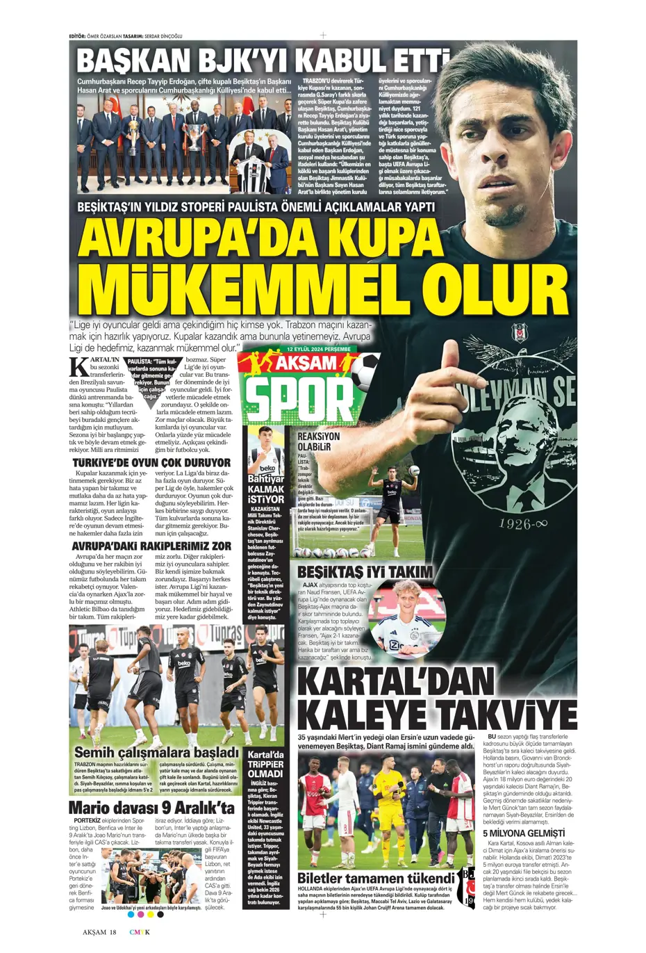 "12 milyon Euro'ya Cim Bom'da" | Sporun manşetleri (12 Eylül 2024) - 5 "12 milyon Euro'ya Cim Bom'da" | Sporun manşetleri (12 Eylül 2024) - 5
