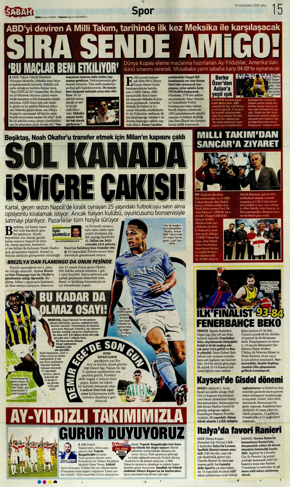 "En-Nesyri ile yılın takası" | Sporun manşetleri - 25