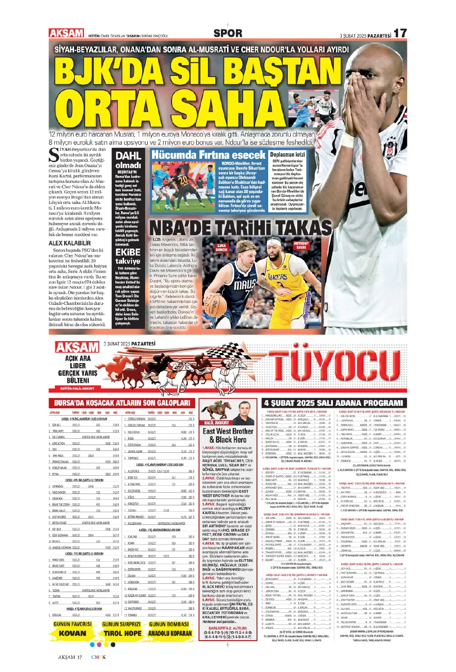 "Transferde Kartal haftası" | Sporun manşetleri - 3