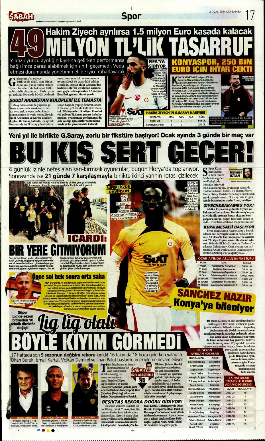 "Kartal'da Gabigol sürprizi" | Sporun manşetleri (3 Ocak 2024) - 26