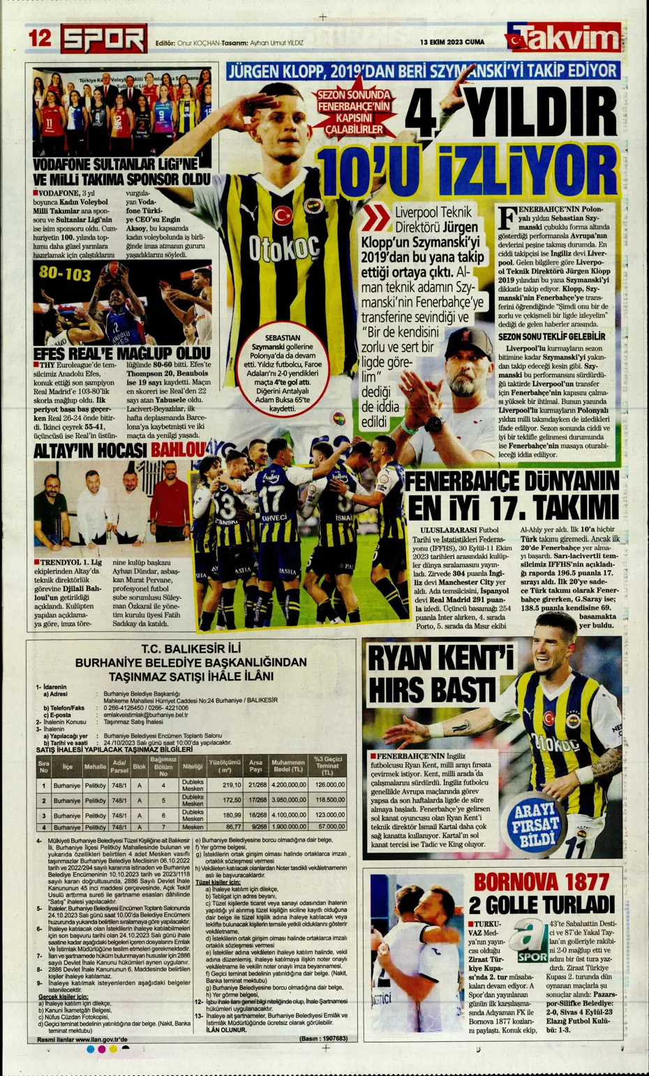 "Barış Yılmaz Türkiye yıkılmaz" | Sporun manşetleri (13 Ekim 2023) - 32 "Barış Yılmaz Türkiye yıkılmaz" | Sporun manşetleri (13 Ekim 2023) - 32