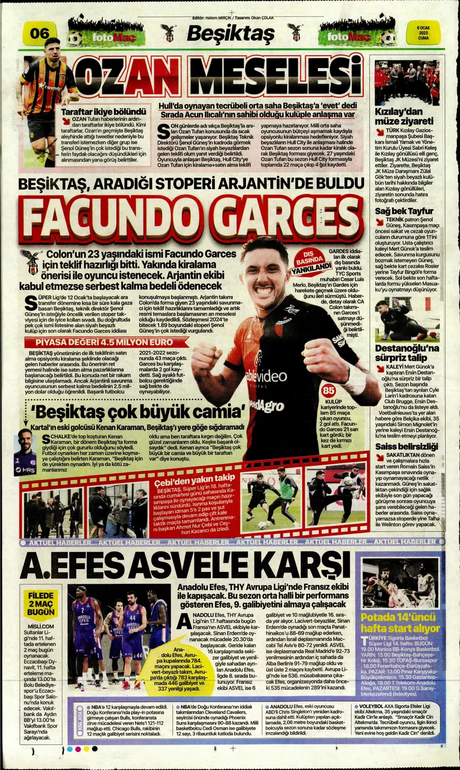 Sporun Manşetleri (6 Ocak 2023) - 16