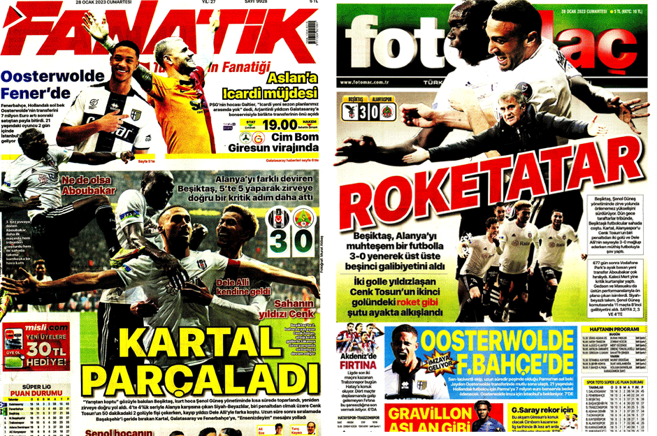 Sporun Manşetleri (28 Ocak 2023)