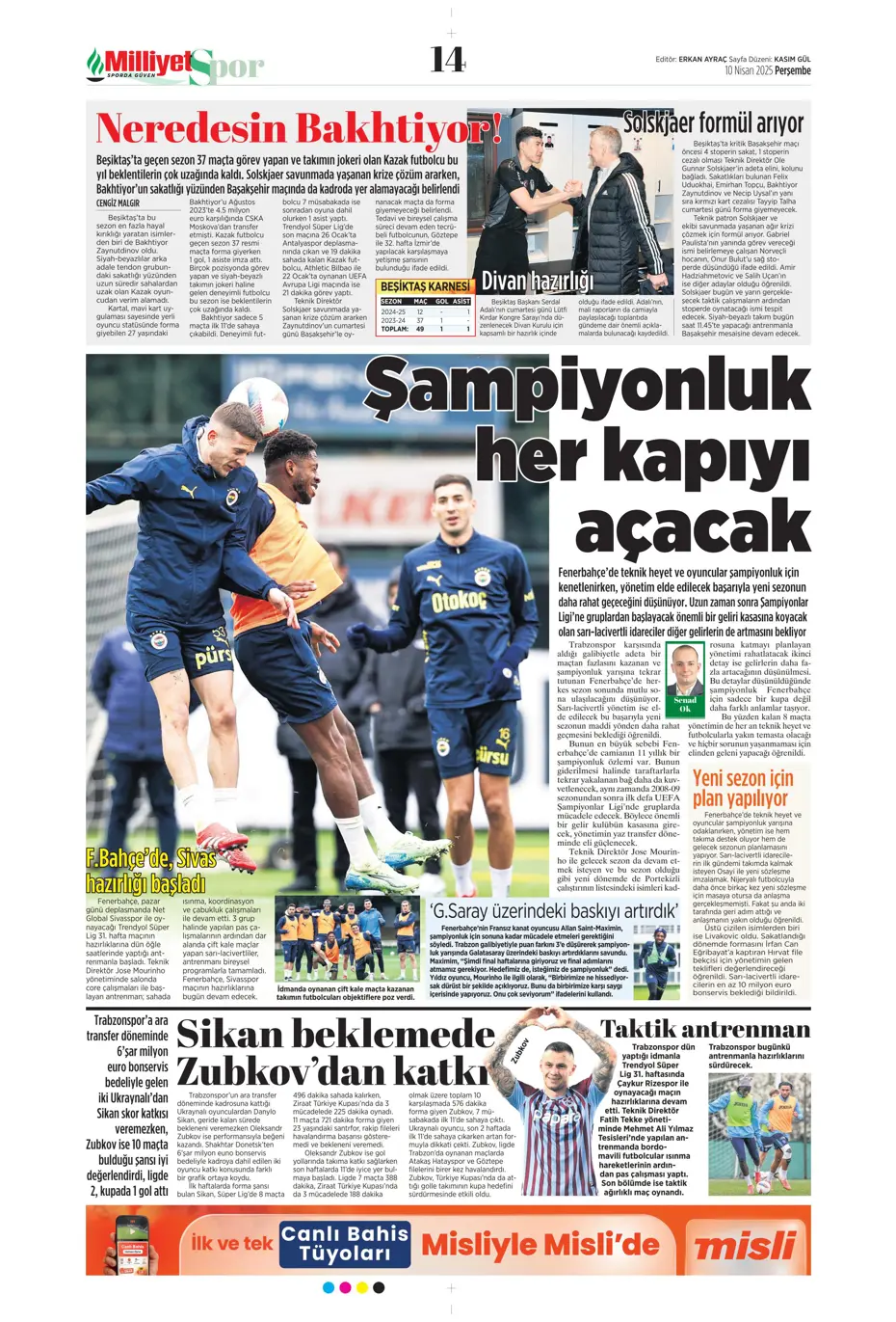 "Fenerbahçe'nin yeni lideri: Thomas Müller" | Sporun manşetleri - 21