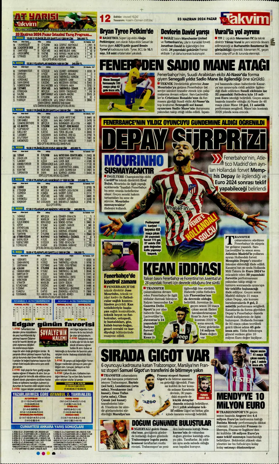 "Liderlik gitti tur elimizde" | Sporun Manşetleri (23 Haziran 2024) - 42