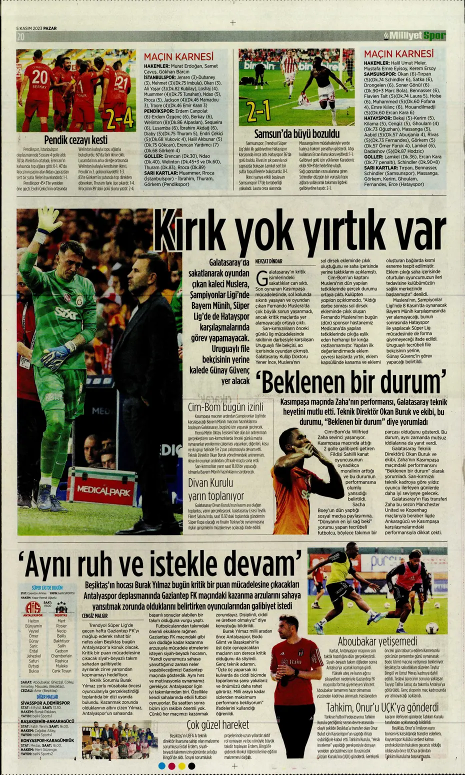 "Kadıköy'de tarihi fırtına" | Sporun manşetleri (5 Kasım 2023) - 30