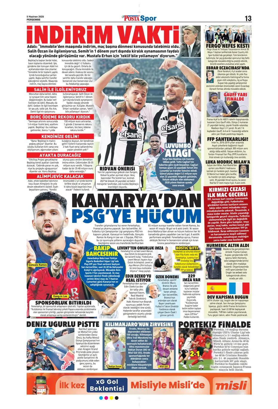 "Fenerbahçe'den Boniface bombası" | Sporun manşetleri (5 Haziran 2025) - 26