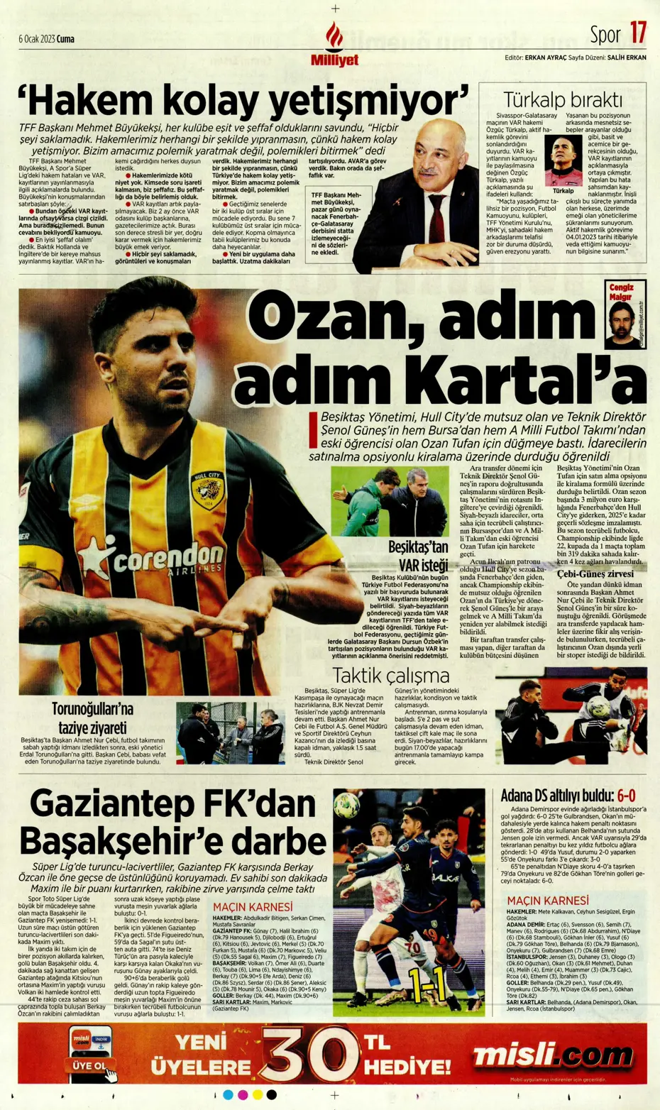 Sporun Manşetleri (6 Ocak 2023) - 23