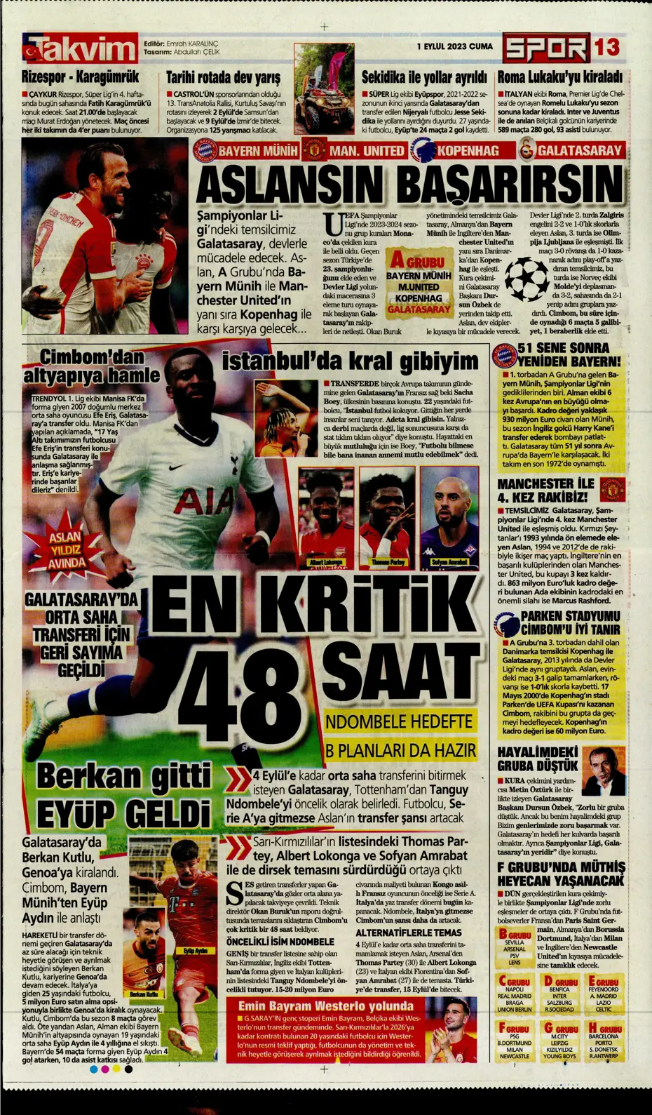 "Sergio Ramos'a '2 Eylül'e kadar cevabını ver' resti" | Sporun manşetleri (1 Eylül 2023) - 36 "Sergio Ramos'a '2 Eylül'e kadar cevabını ver' resti" | Sporun manşetleri (1 Eylül 2023) - 36