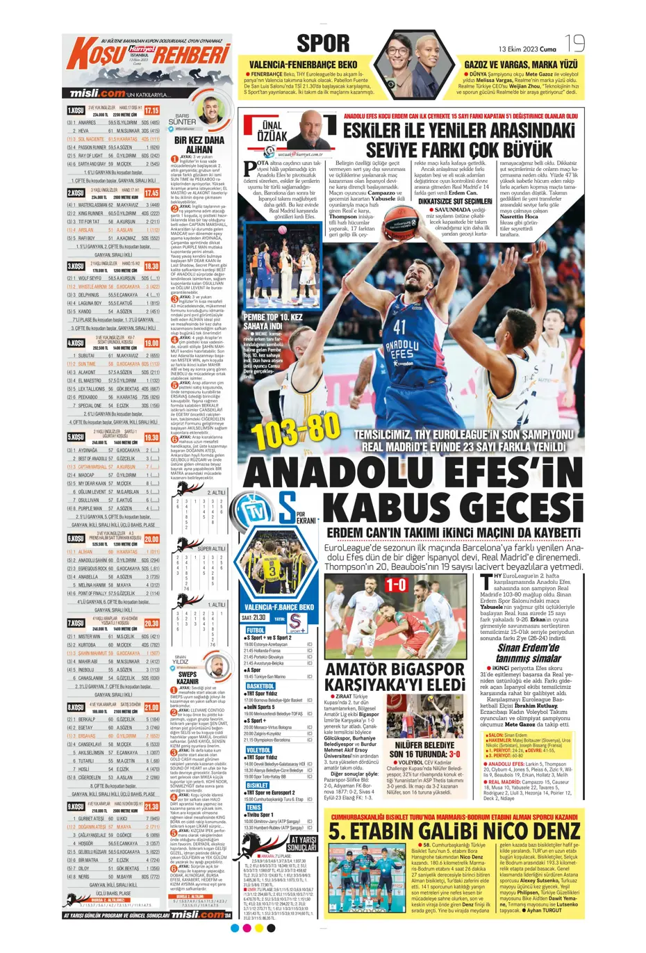 "Barış Yılmaz Türkiye yıkılmaz" | Sporun manşetleri (13 Ekim 2023) - 20 "Barış Yılmaz Türkiye yıkılmaz" | Sporun manşetleri (13 Ekim 2023) - 20