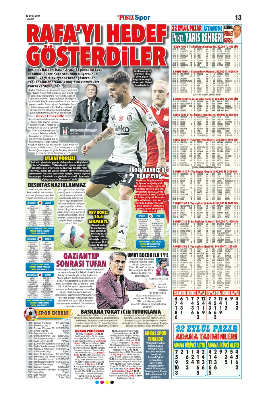 "Şampiyon Kadıköy'ü selamladı!" | Sporun manşetleri (22 Eylül 2024) - 33