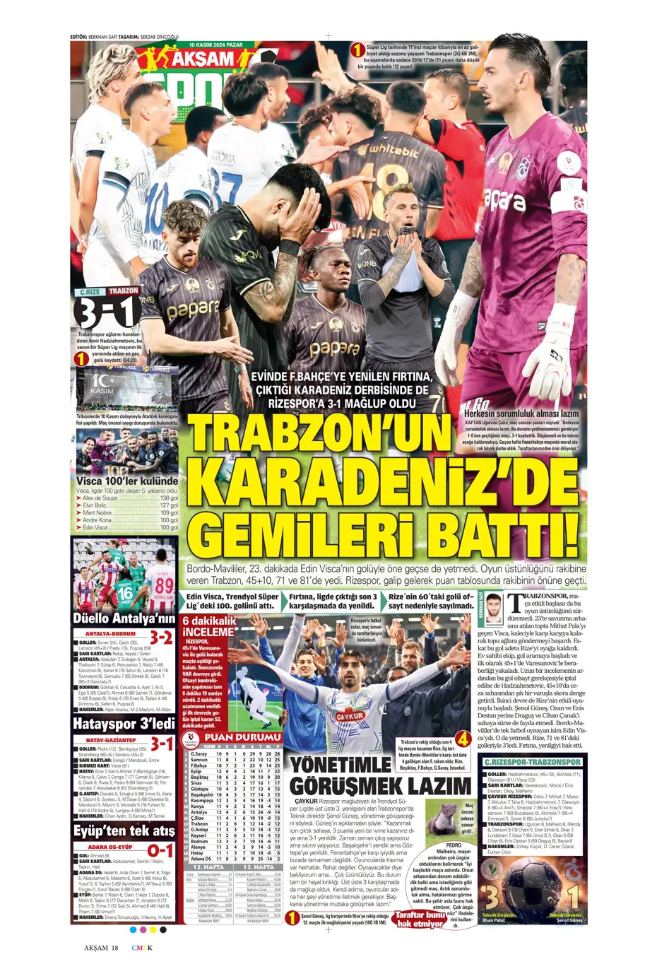 "Cimbom devleri gölgesinde bıraktı" | Sporun manşetleri (10 Kasım 2024) - 2