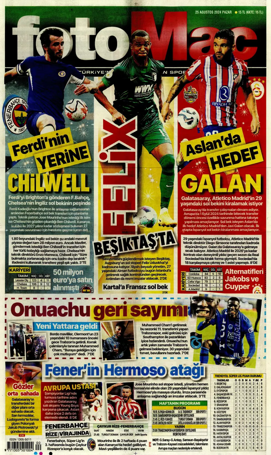 "Fenerbahçe'den yıldız bombardımanı" | Sporun manşetleri - 11 "Fenerbahçe'den yıldız bombardımanı" | Sporun manşetleri - 11