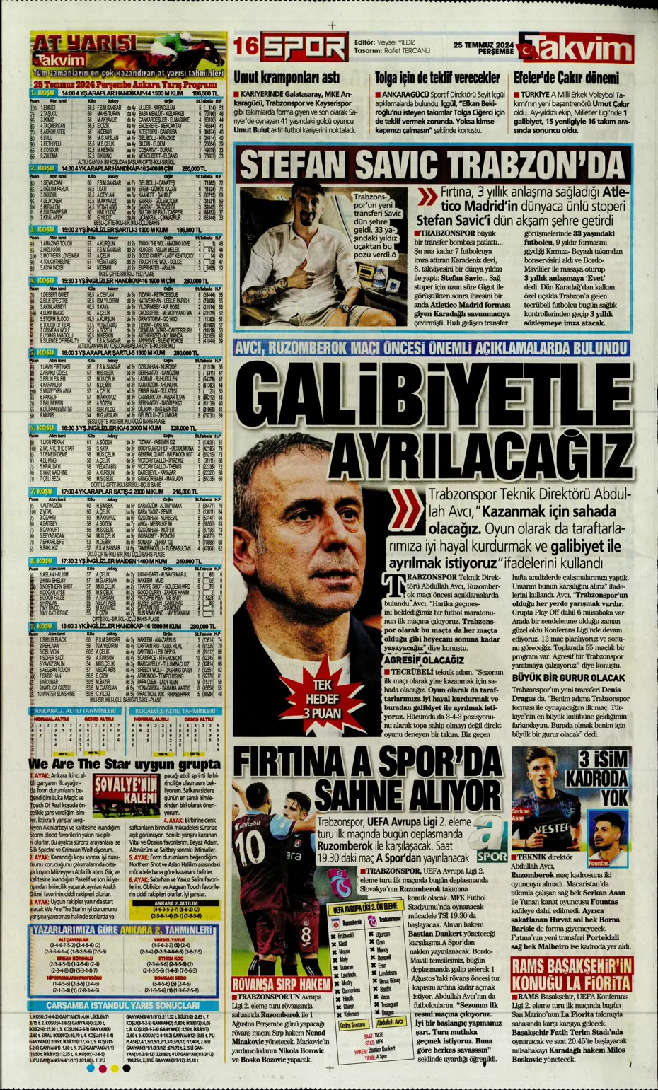 "Fenerbahçe'de sıra geldi orta saha transferine" | Sporun manşetleri - 30 "Fenerbahçe'de sıra geldi orta saha transferine" | Sporun manşetleri - 30