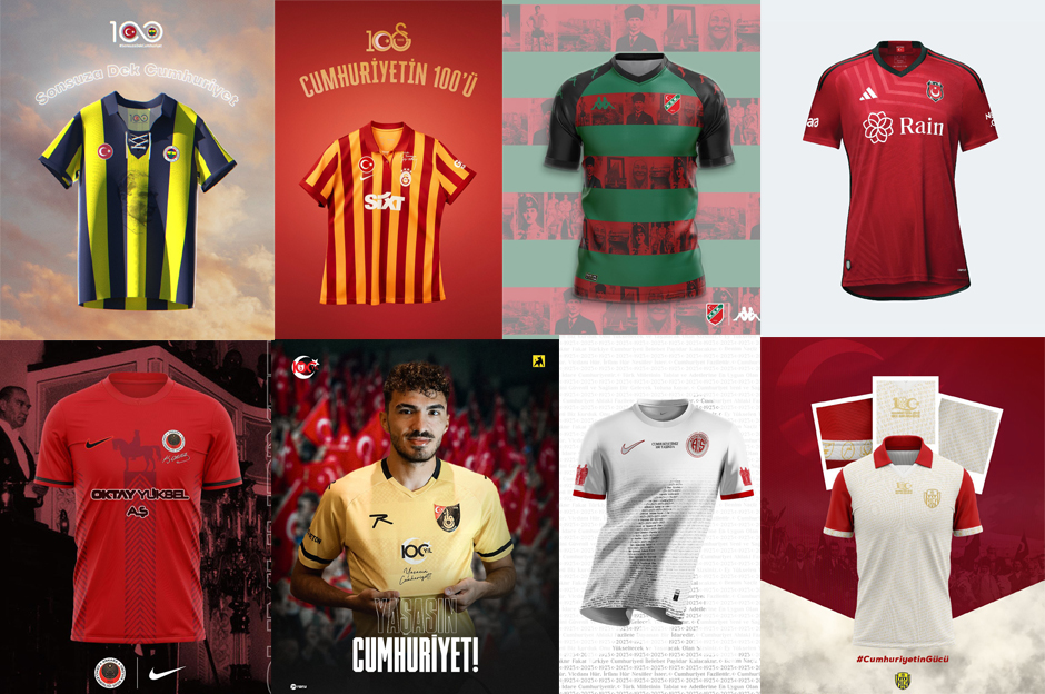 Kulüplerden Cumhuriyet'in 100. yılına özel formalar