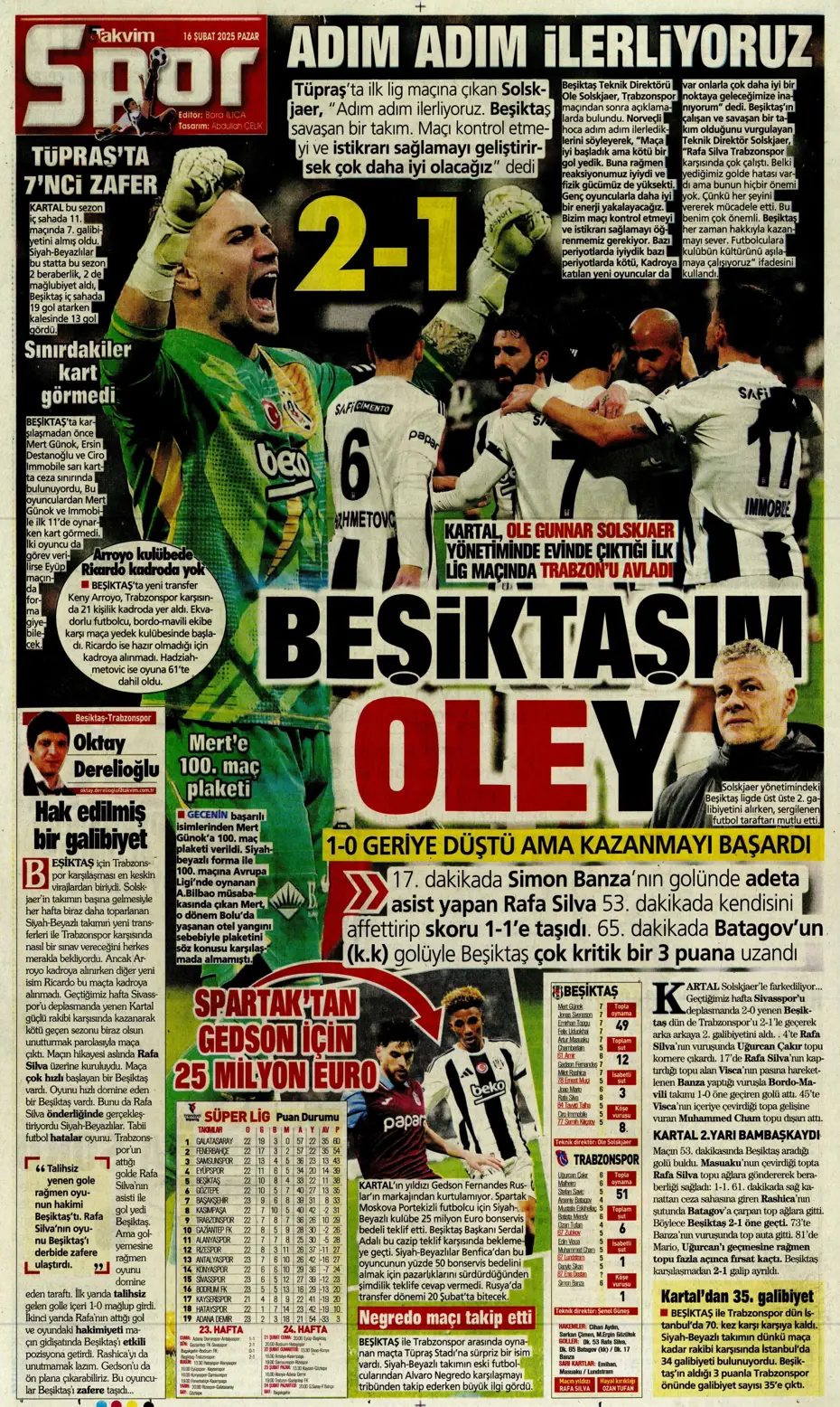 "Fırtınanın rengi siyah-beyaz" | Sporun manşetleri - 39