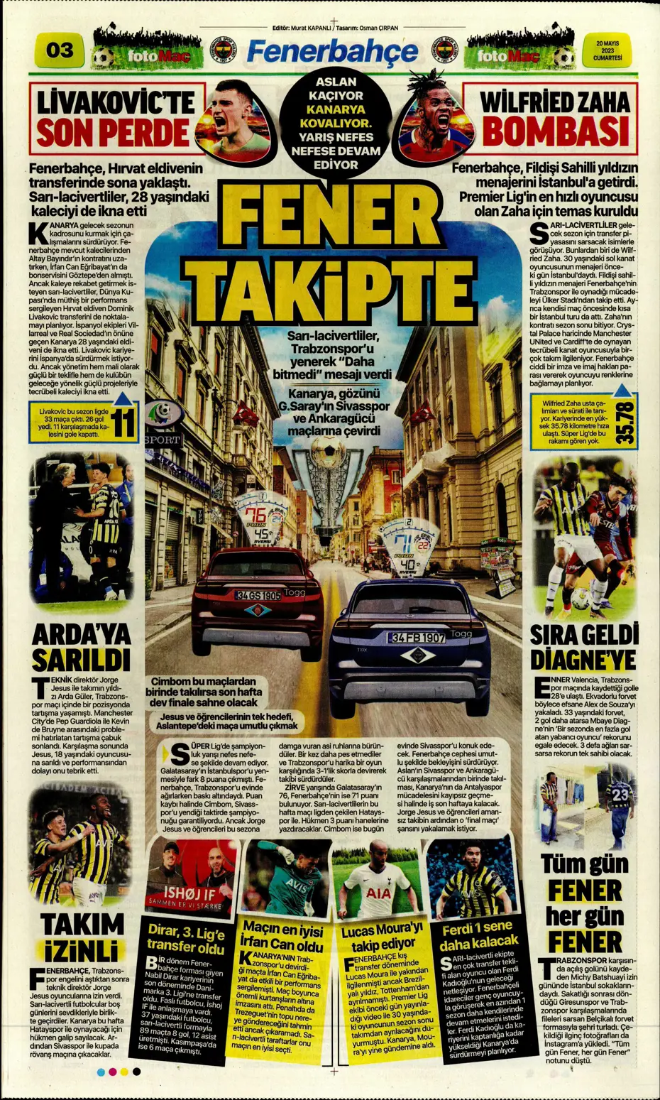 "Aslan'dan dev hamle" Günün spor manşetleri (20 Mayıs 2023) - 7