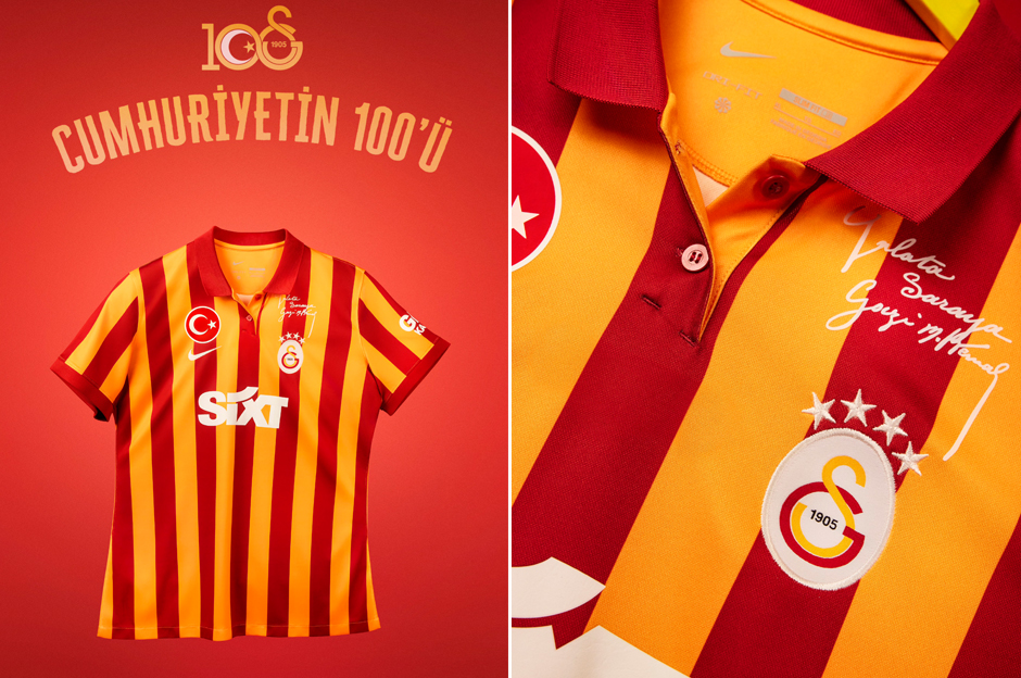 Galatasaray 100. yıla özel formayı satışa çıkardı