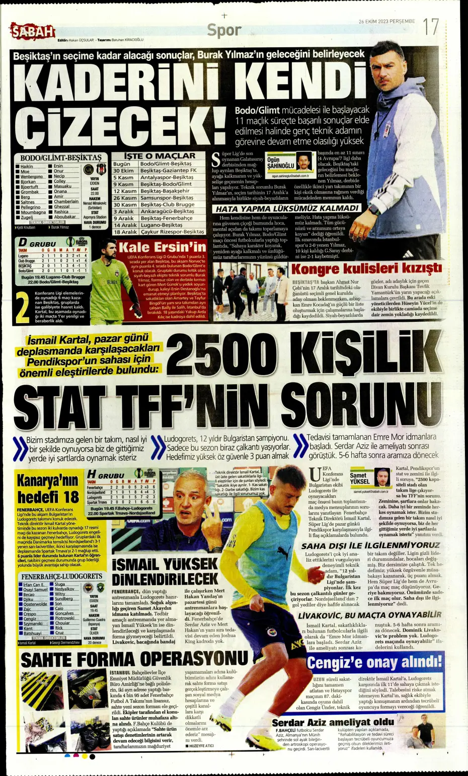 "Okan hoca haklıymış!" | Sporun manşetleri (26 Ekim 2023) - 23 "Okan hoca haklıymış!" | Sporun manşetleri (26 Ekim 2023) - 23