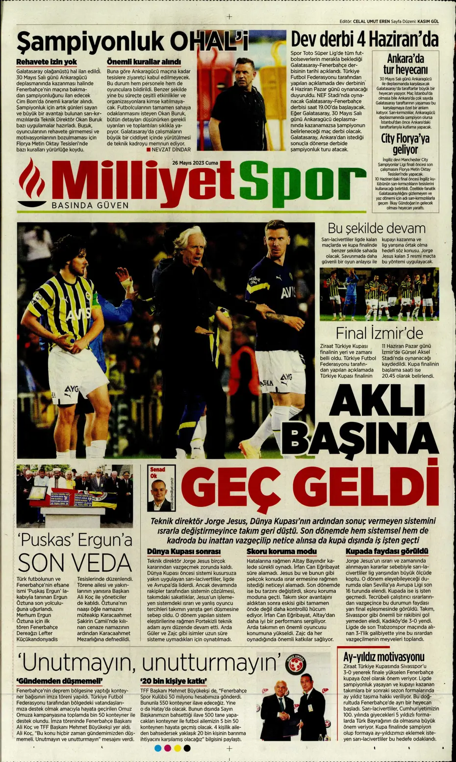 "Divock Origi F.Bahçe'ye doğru" | Sporun manşetleri (26 Mayıs 2023) - 21