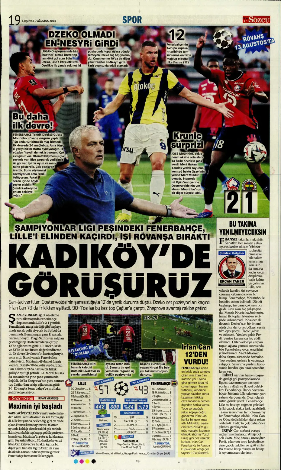 "12 milyon euroya Becao" | Sporun manşetleri - 31 "12 milyon euroya Becao" | Sporun manşetleri - 31