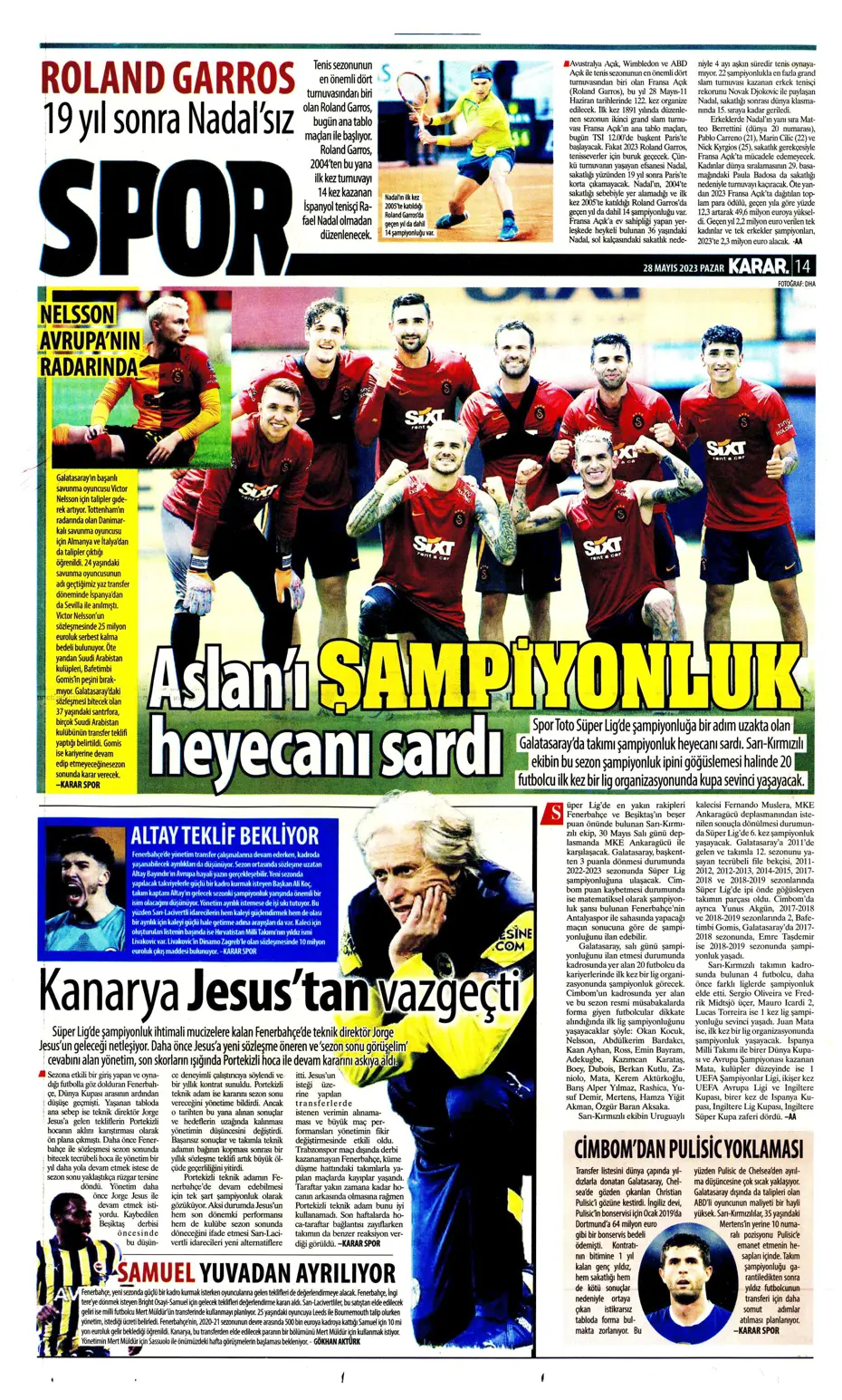 "Lukaku sürprizi" | Sporun manşetleri (28 Mayıs 2023) - 11
