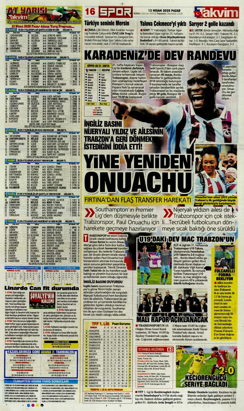 "Dzeko'nun yerine Müller" | Sporun manşetleri - 40