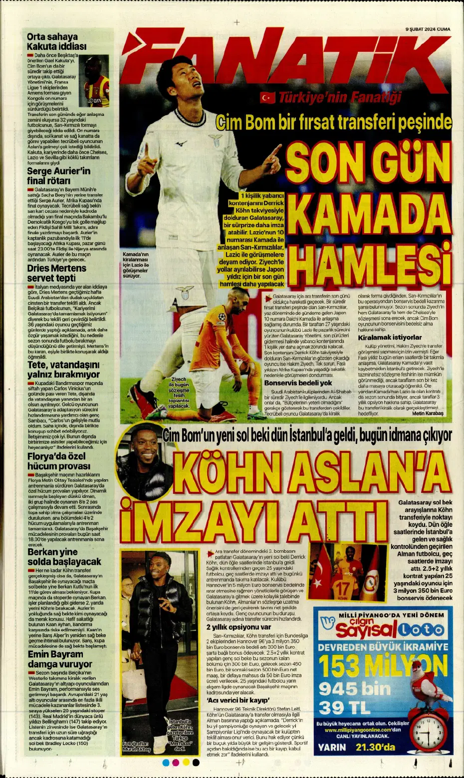 "Icardi &amp; Dzeko'yu geçti" | Sporun manşetleri (9 Şubat 2024) - 7