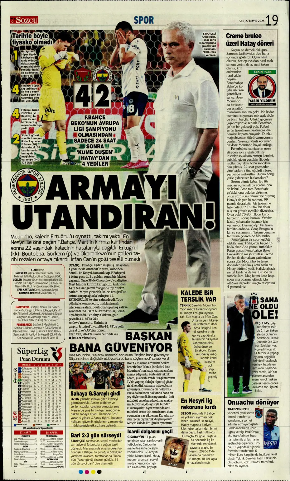 "Fenerbahçe'ye tarihi şok" | Sporun manşetleri - 32