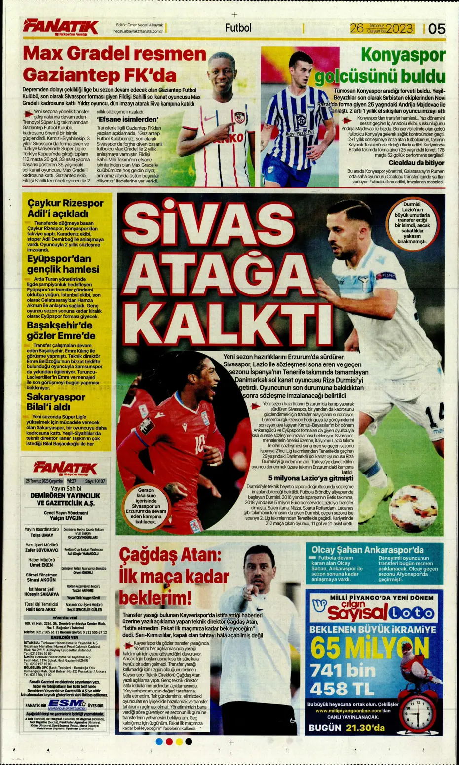 "Beşiktaş'ın istediği Rebic Fenerbahçe'ye" | Sporun manşetleri (26 Temmuz 2023) - 7