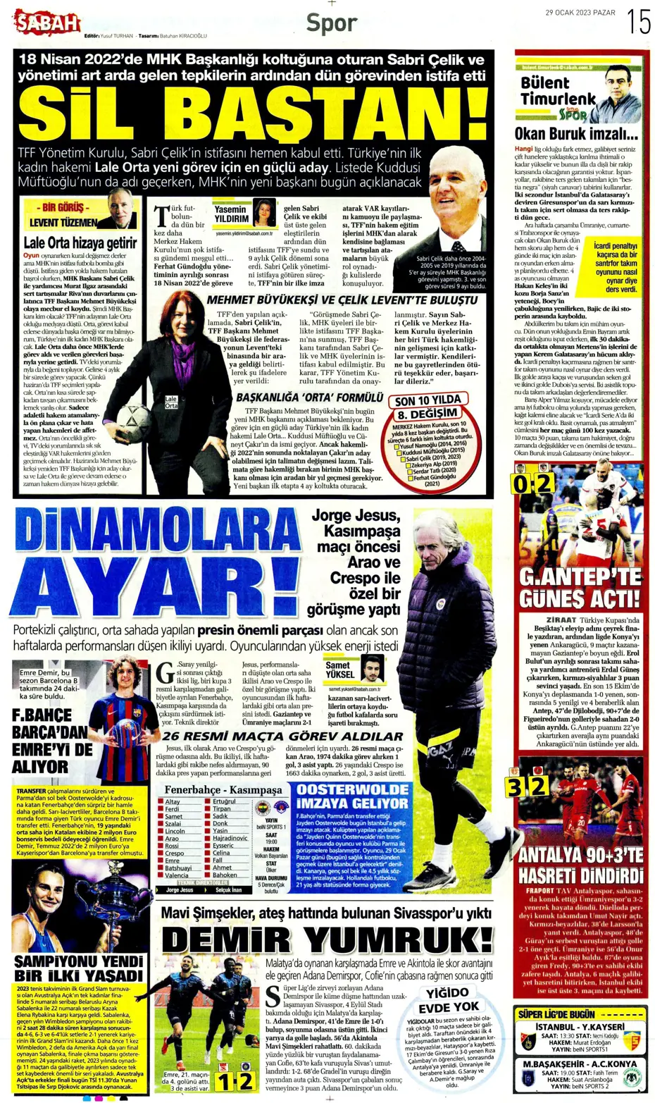 Sporun Manşetleri (29 Ocak 2023) - 41