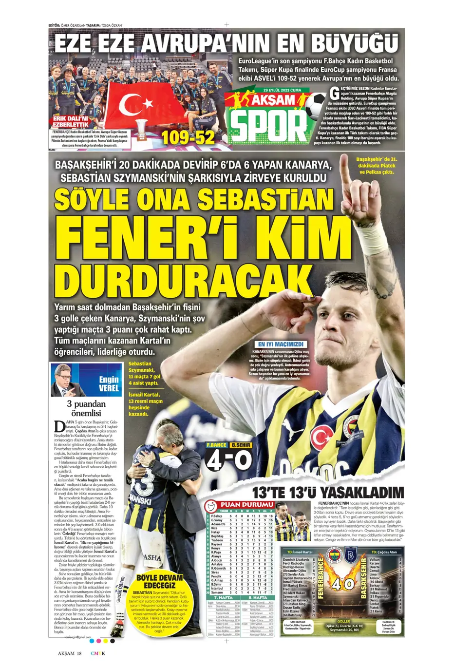 "Fenerbahçe gollerle coştu" | Sporun Manşetleri - 4 "Fenerbahçe gollerle coştu" | Sporun Manşetleri - 4