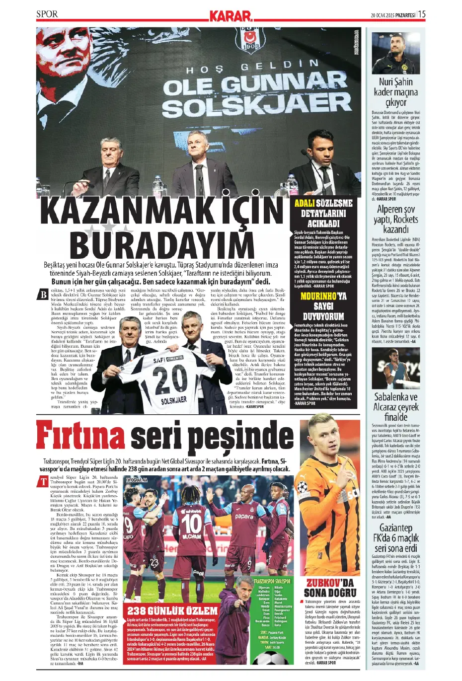 "Galatasaray dünyaca ünlü yıldızı İstanbul'a getiriyor" | Sporun manşetleri - 15 "Galatasaray dünyaca ünlü yıldızı İstanbul'a getiriyor" | Sporun manşetleri - 15