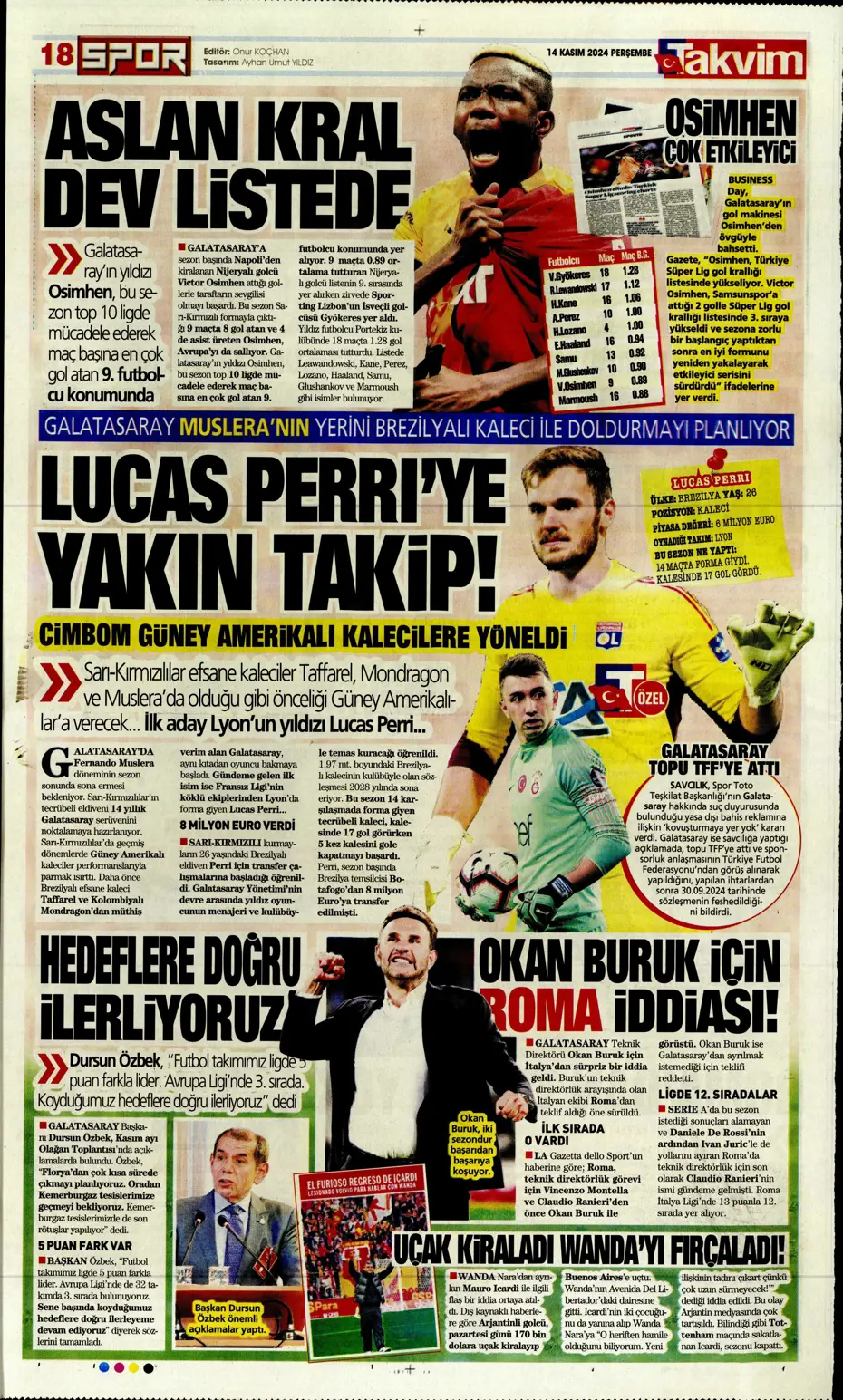 "Talisca'dan yeşil ışık" | Sporun manşetleri (14 Kasım 2024) - 29