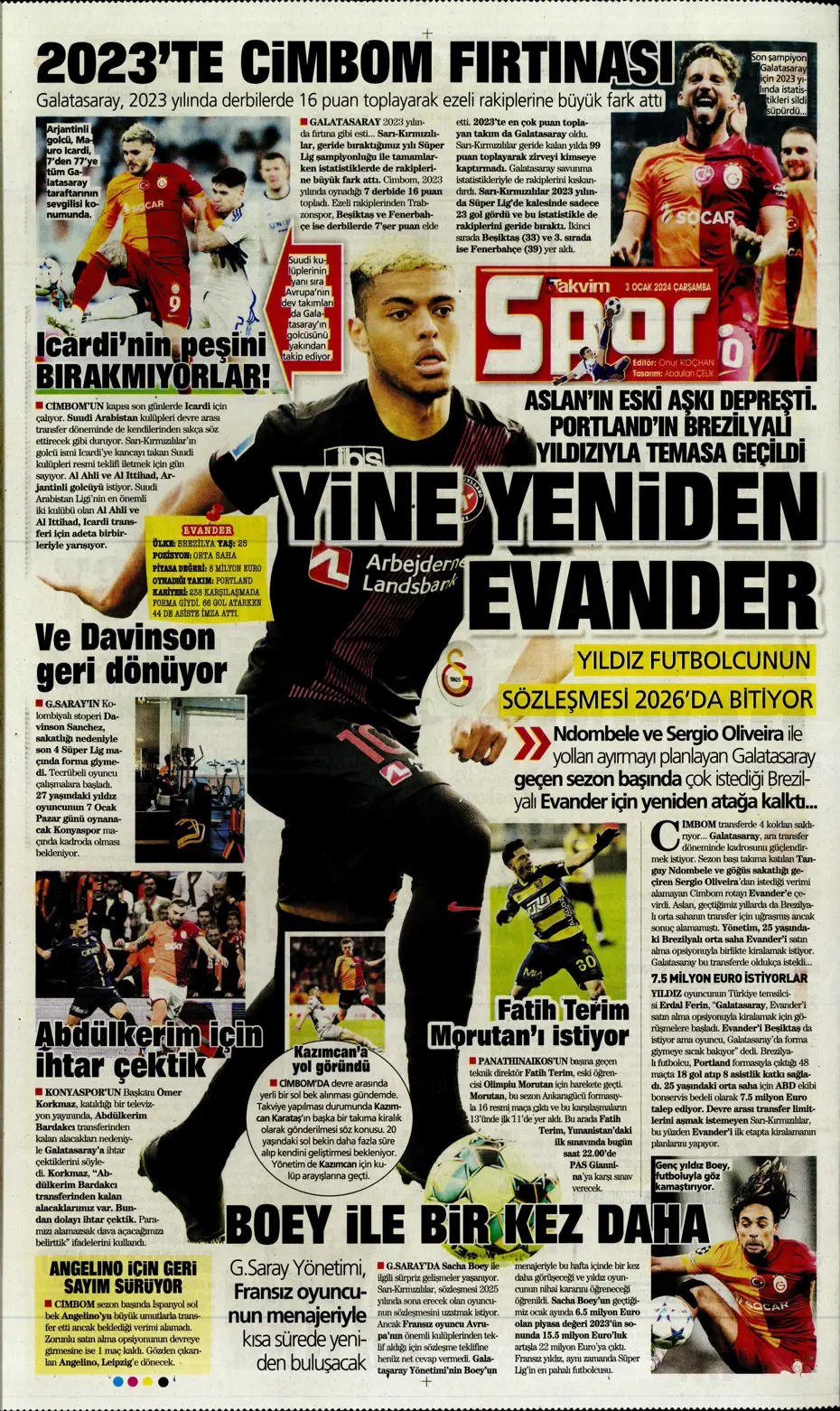 "Kartal'da Gabigol sürprizi" | Sporun manşetleri (3 Ocak 2024) - 32