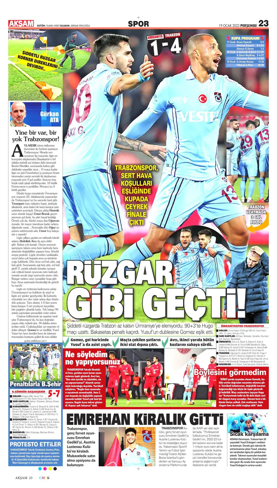 Sporun Manşetleri (19 Ocak 2023) - 4