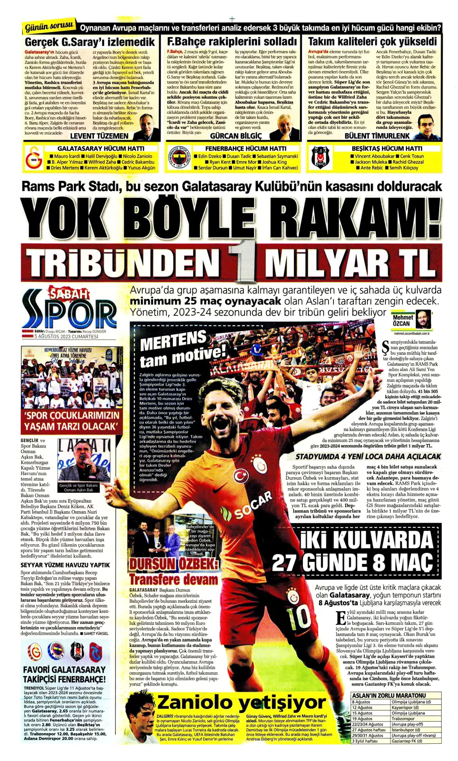 "Fener'e yıldız yağmuru" | Sporun Manşetleri (5 Ağustos 2023) - 21