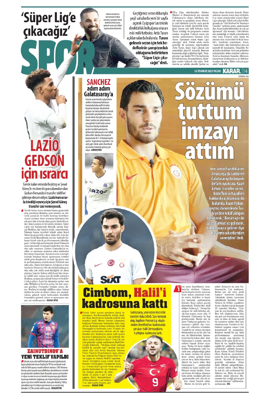 "Kale artık Livakovic'in" | Sporun Manşetleri - 14