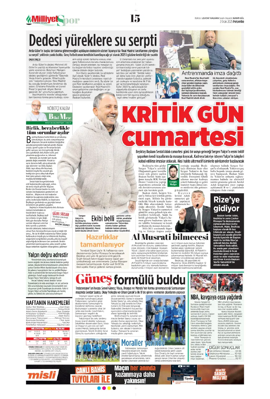 "Yeni transfer bombası Leroy Sane" | Sporun manşetleri - 13