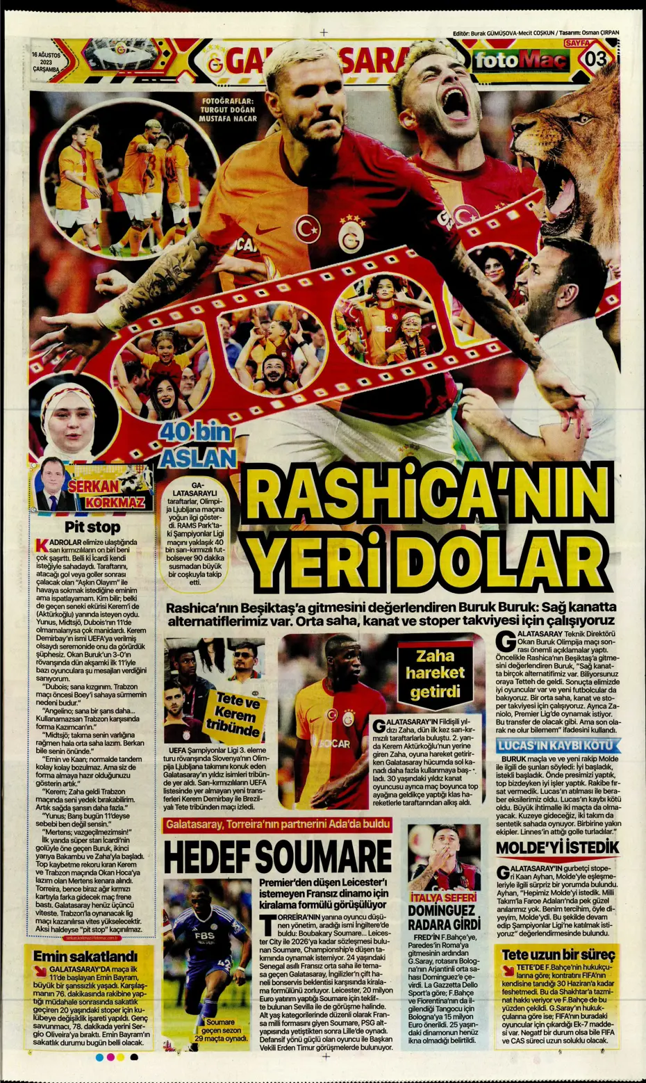 "Devler Ligi'ne kaldı 1 adım" | Sporun Manşetleri - 12
