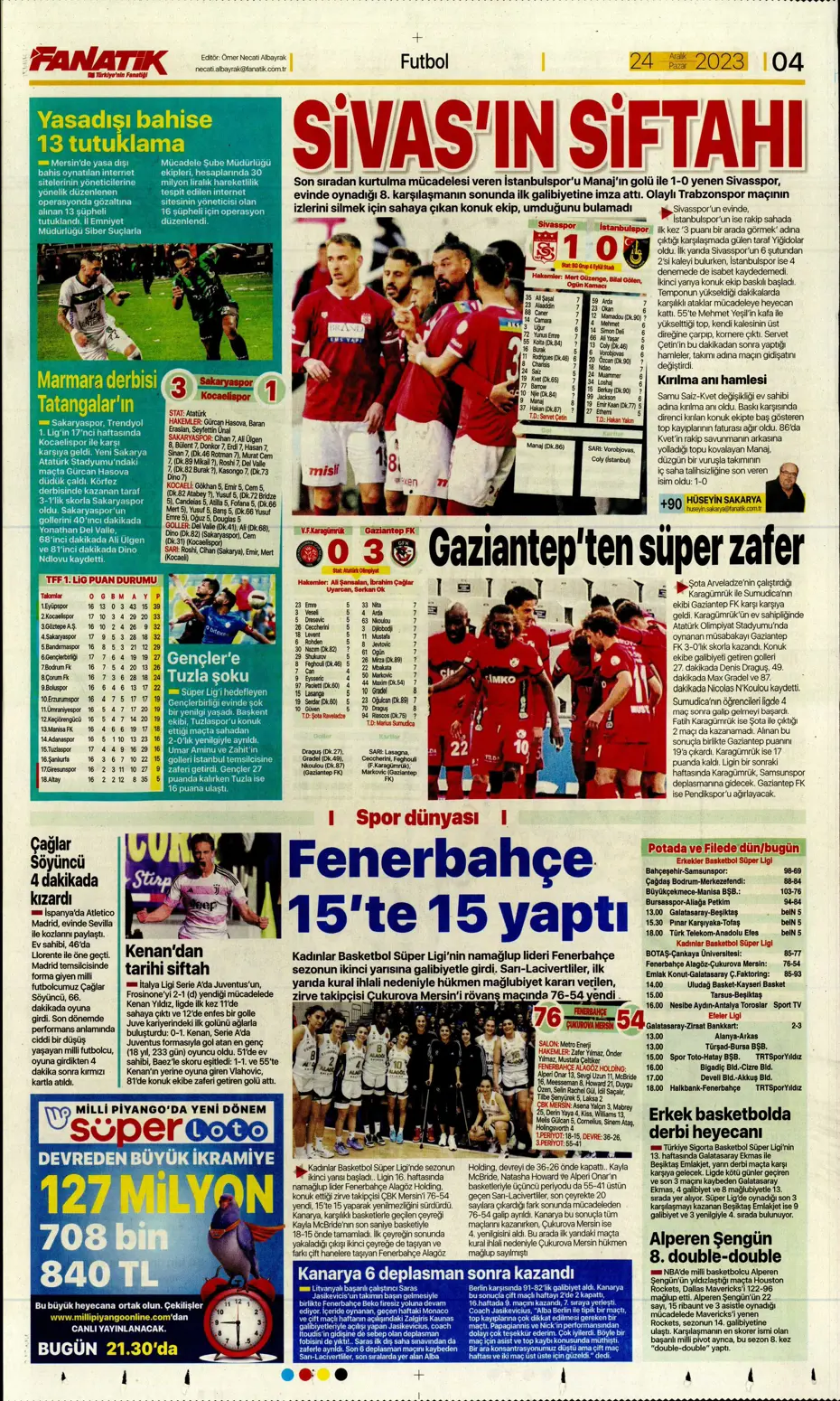 "Flick takımı görünce vazgeçti" | Sporun manşetleri (24 Aralık 2023) - 7